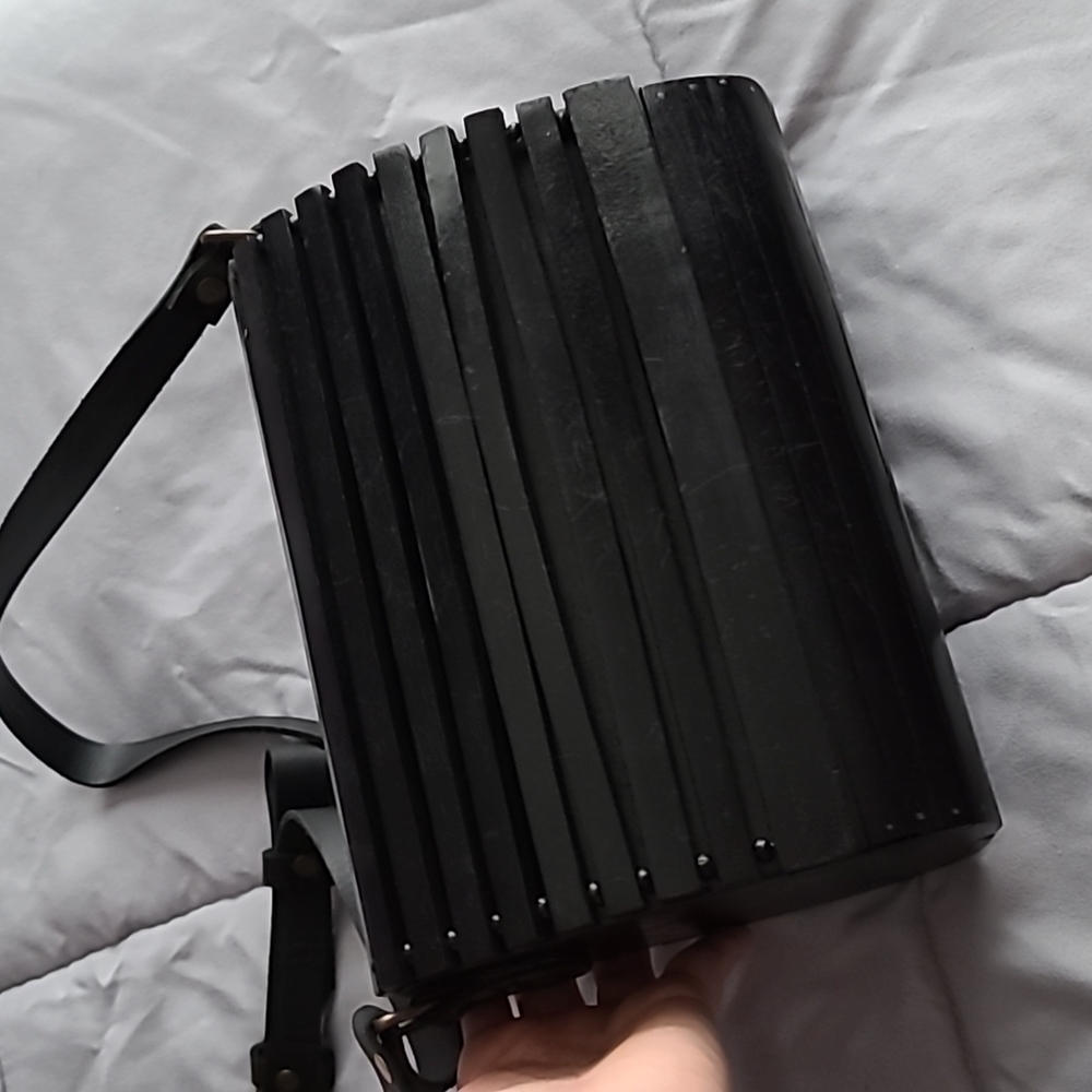 World Market Wooden Slat Purse - Picture 2 of 9